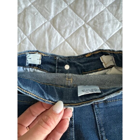 Sunflower Open Shoulder Denim Short Set, Small, 3T, Girls', blue, yellow - Picture 9 of 10